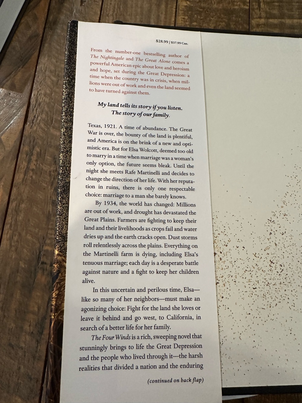 The Four Winds Book by Kristin Hannah Like New - Picture 2 of 4